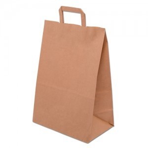 Taška PAP 320x160x430mm hnědá ploché ucho