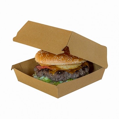 Krabička na hamburger PAP 130x130/75mm hnědá