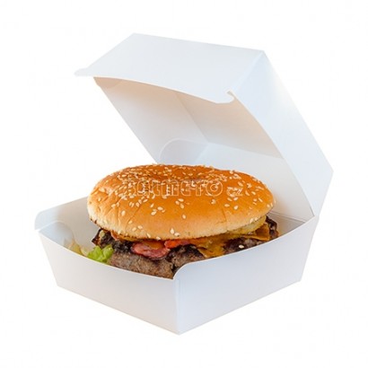 Krabička na hamburger PAP 110x110/77mm bílá