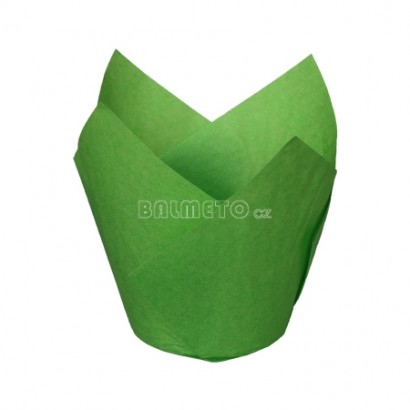 Košíček cukrářský 50/85mm tulipán zelený