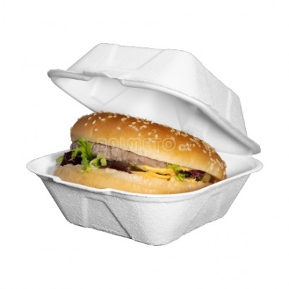 Krabička na hamburger TŘTINA 150x155/80mm