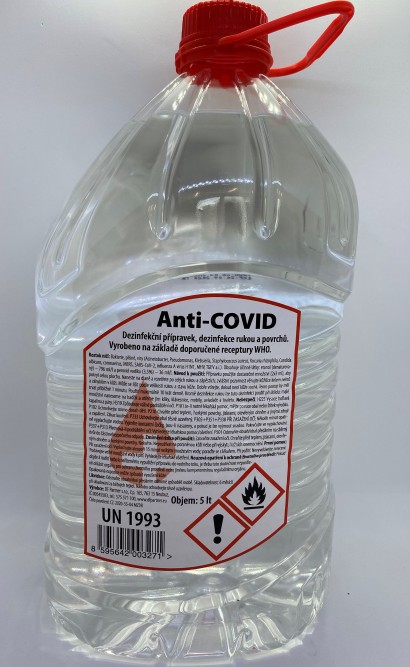 Anti-COVID dezinfekce bezoplachová 5L
