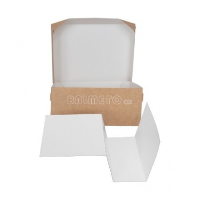 Krabička na hamburger PAP 170x135/75mm hnědá s vložkou