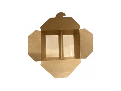 Krabička PAP 1400ml/180x140x65mm 2D hnědá lunchbox