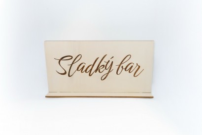 Cedulka  "Sladký bar"