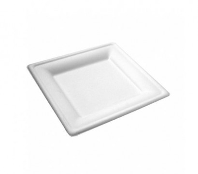 Talíř TŘTINA 155x155x170mm hranatý bílý