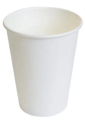 Kelímek na teplé nápoje PAP21 300ml/90mm bílý bez plastu
