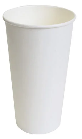 Kelímek na teplé nápoje PAP21 400ml/90mm bílý bez plastu