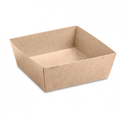 Miska na salát PAP 900ml/160 x 160 x40mm hnědá SMARTPACK