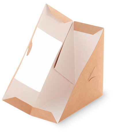 Krabička na sendvič PAP 131x131/51mm hnědobílá ECO SANDWICH 50