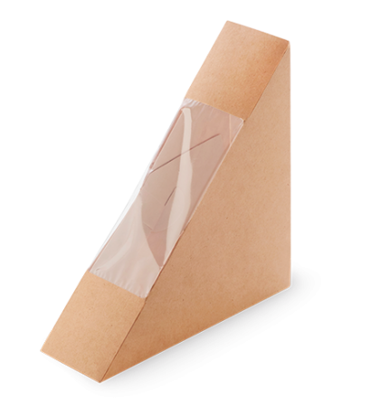 Krabička na sendvič PAP 126x126/40mm hnědobílá SANDWICH 40