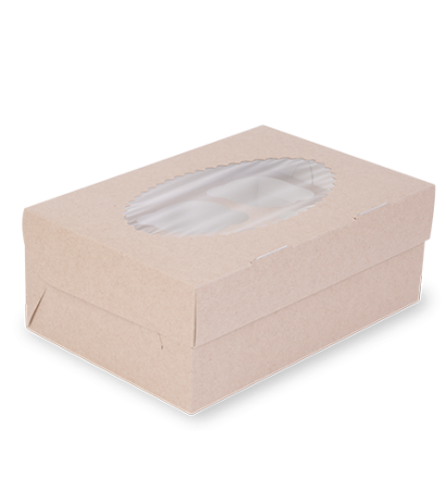 Krabička s okénkem PAP 250x170/100mm 6 muffinů