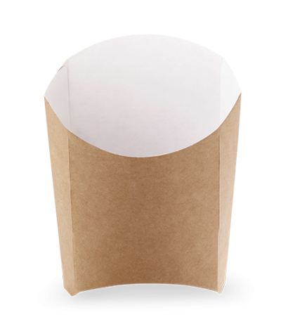 Kornoutek na hranolky PAP 110ml  100x50x120mm hnědobílý FRY M