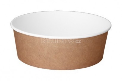 Miska na salát  1100ml hnědo/bílá